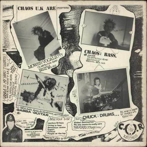 CHAOS U.K.「SHORT SHARP SHOCK」LP + VHS Chaos UK ‎- Short Sharp Shock LP — Doomed To Extinction